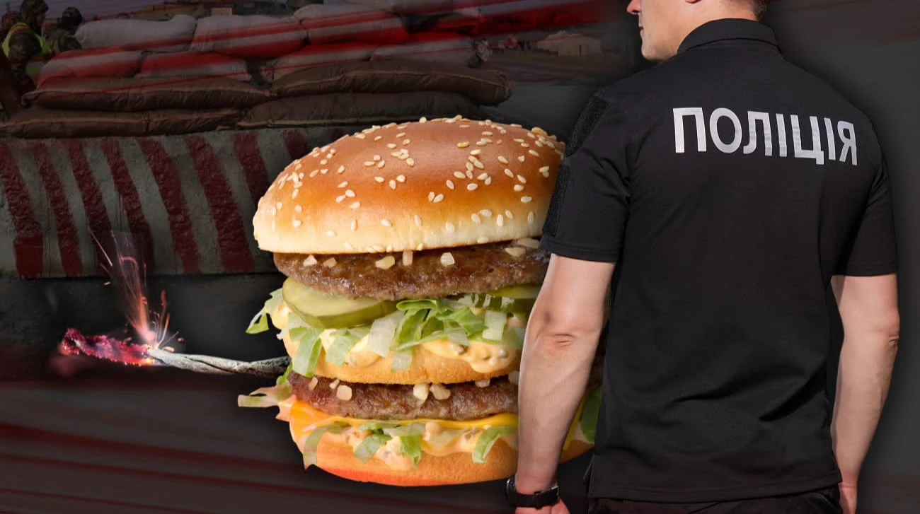 Пакунок McDonald's, в якому під бургер була замаскована саморобна вибухівка, вилучена на блокпості у Чернігові 24 липня 2026