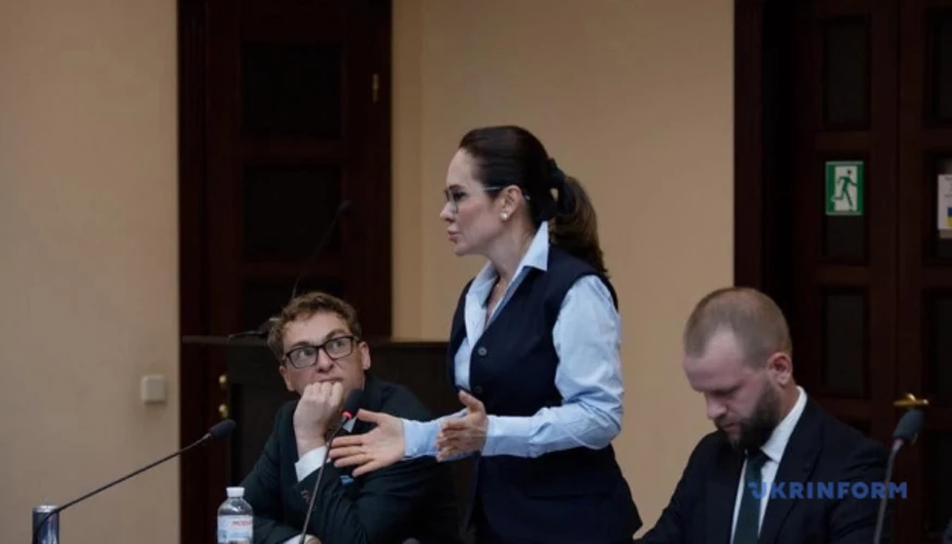 Ірина Мудра в залі ВАКС після оголошення рішення про тримання під вартою