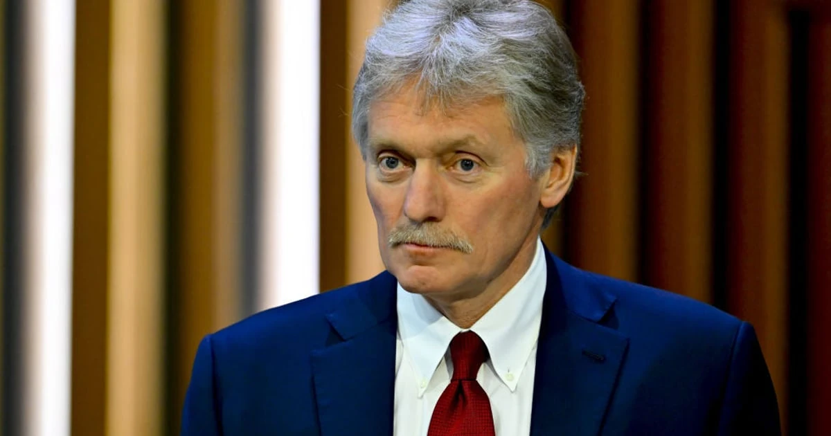 Речник Кремля Дмитро Пєсков під час брифінгу