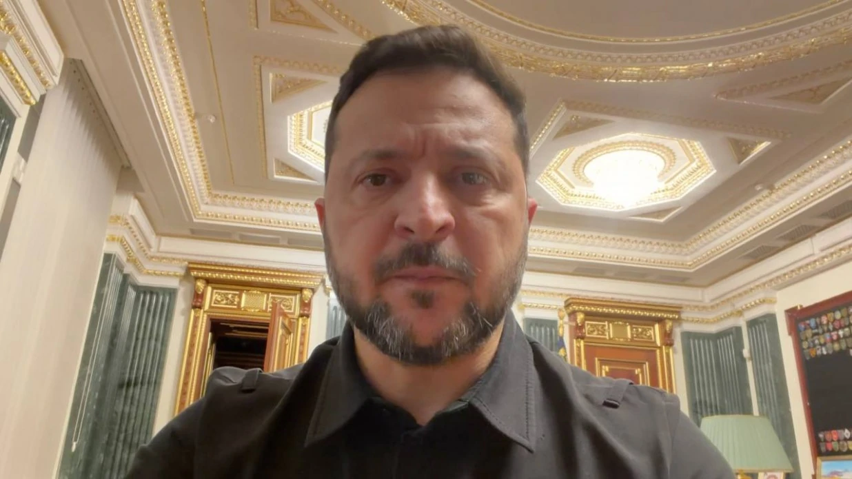 Володимир Зеленський під час вечірнього звернення